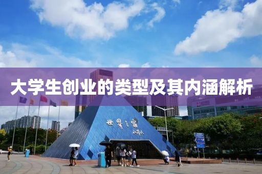 大学生创业的类型及其内涵解析