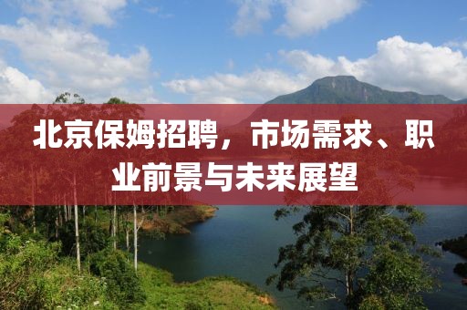 北京保姆招聘，市场需求、职业前景与未来展望