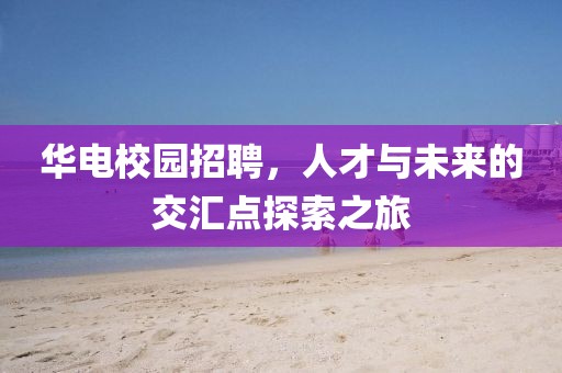 华电校园招聘，人才与未来的交汇点探索之旅