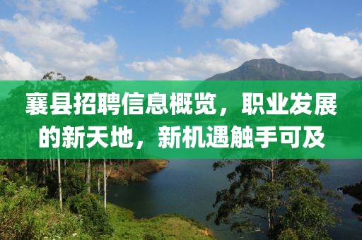 襄县招聘信息概览，职业发展的新天地，新机遇触手可及