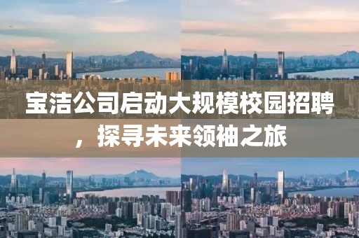 宝洁公司启动大规模校园招聘，探寻未来领袖之旅