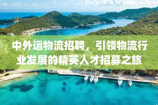 中外运物流招聘，引领物流行业发展的精英人才招募之旅