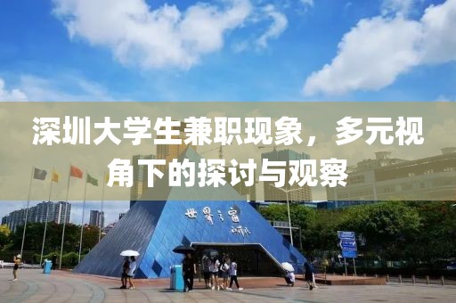 深圳大学生兼职现象，多元视角下的探讨与观察