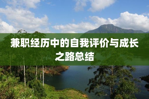 兼职经历中的自我评价与成长之路总结