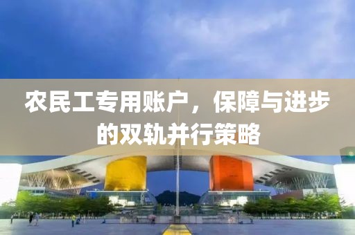 农民工专用账户，保障与进步的双轨并行策略