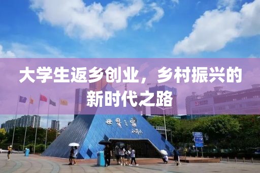 大学生返乡创业，乡村振兴的新时代之路